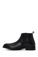 Derimod Black Male Black Zip Closure Leather Boots | Derimod