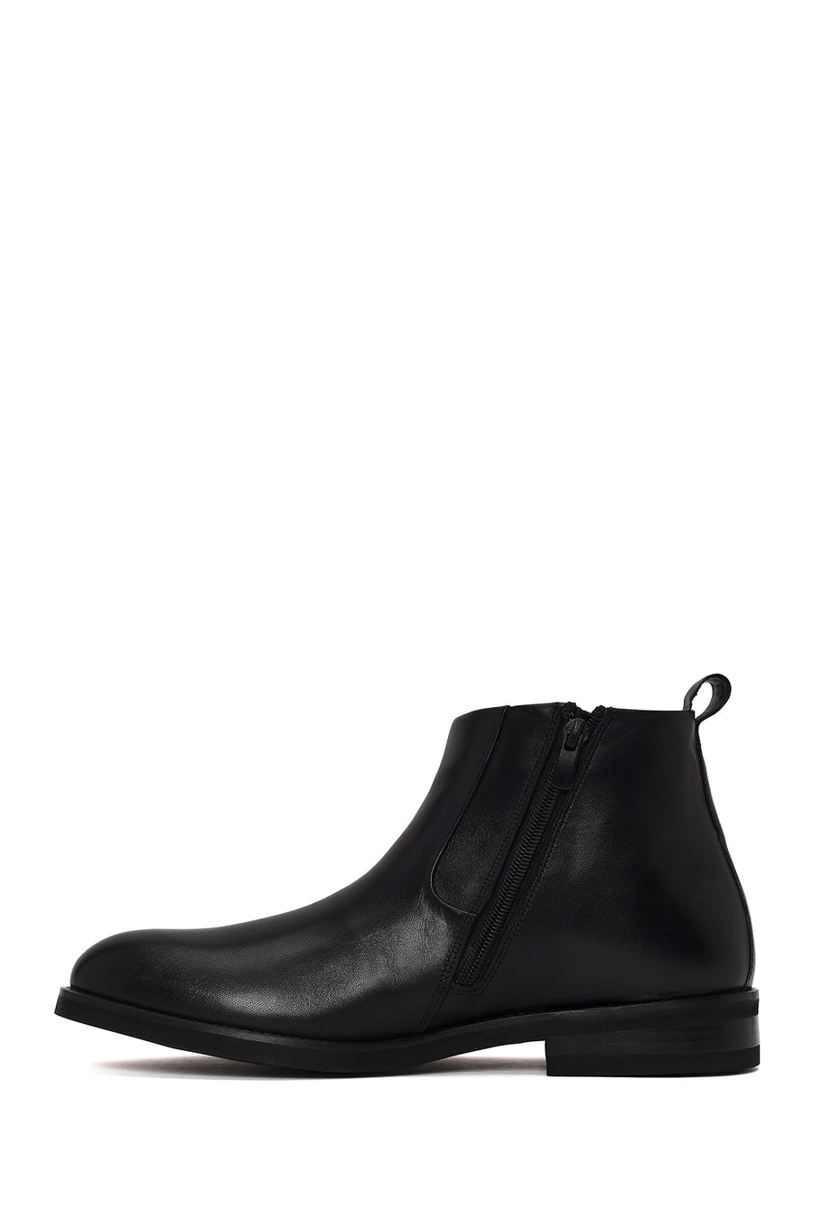 Derimod Black Male Black Zip Closure Leather Boots