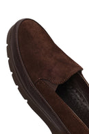 Woman Brown Suede Comfort Loafer | Derimod