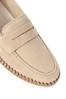 Kadın Bej Süet Deri Loafer | Derimod