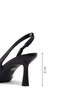 Women's Black Open Back Thin Heeled Shoes | Derimod
