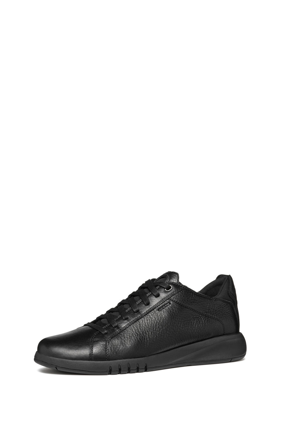 Geox Erkek Siyah U Aerantis A - Tumb Bağcıklı Deri Sneaker
