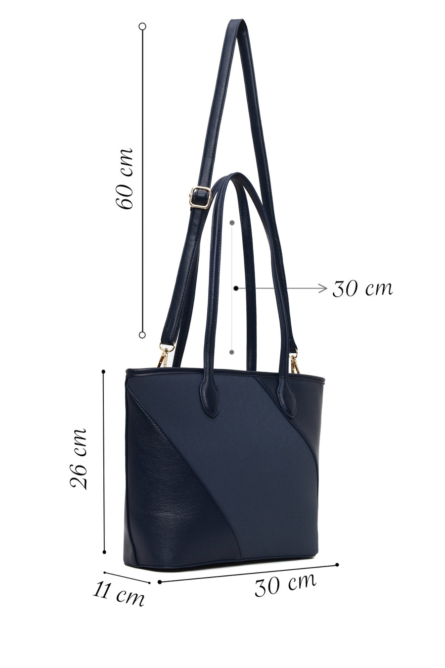 Woman Navy Blue Long Strap Shoulder Bag