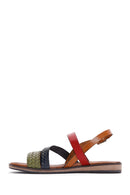 Women's Multicolored Leather Bodrum Sandals | Derimod