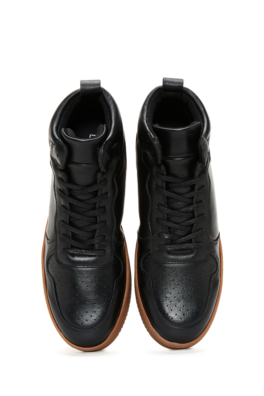 Erkek Siyah Deri Bilekli Sneaker