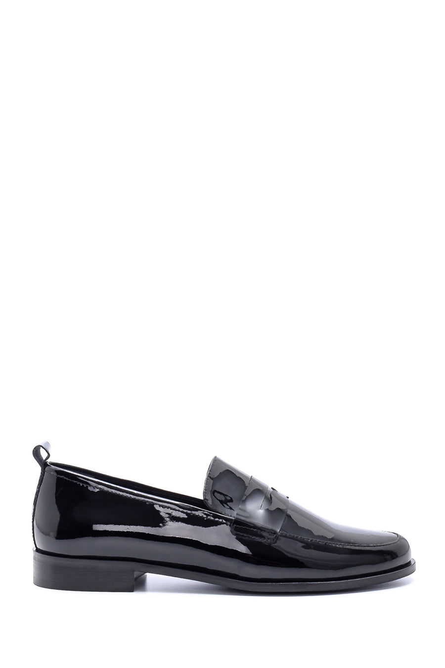 Women's Leather Patent Leather Loafer 20WFD137116 | Derimod