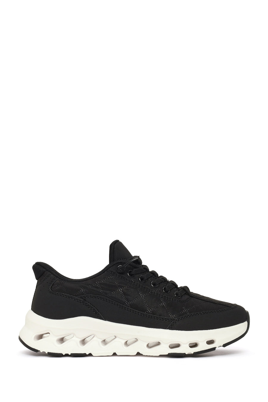 Kadın Siyah Bağcıklı Kalın Tabanlı Sneaker 26PFE496014 | Derimod