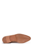 Woman Beige Suede Chelsea Boots | Derimod