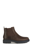 Geox Men's Brown Spherica Ec7 Leather Chelsea Boots | Derimod