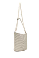 Woman Beige Long-Strap Braided Shoulder Bag | Derimod