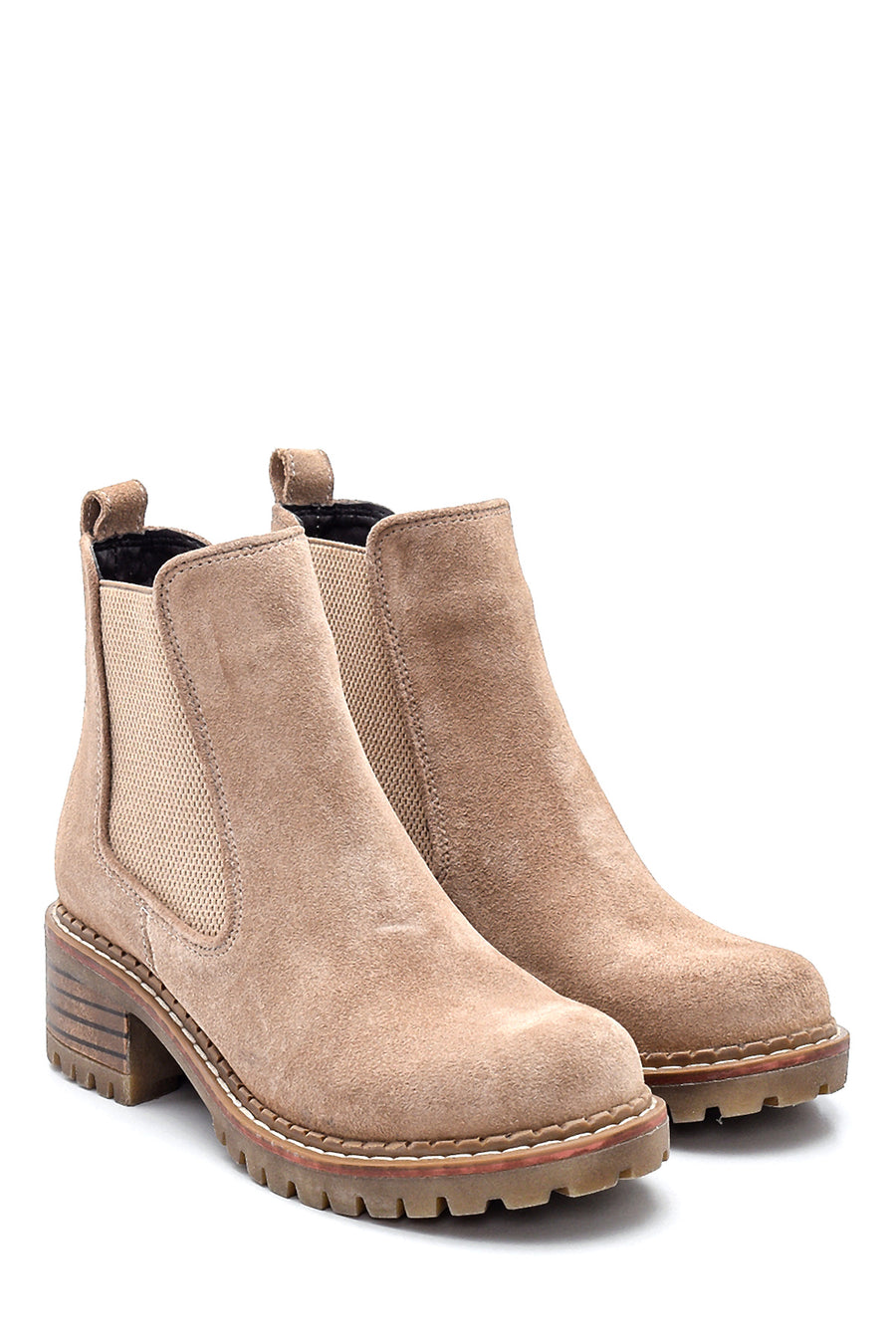 Women's Leather Suede Chelsea Boots