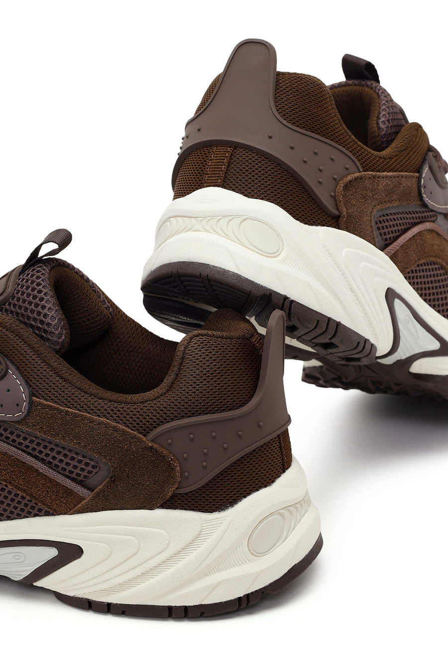 Erkek Kahverengi Bağcıklı Kalın Tabanlı Deri Sneaker