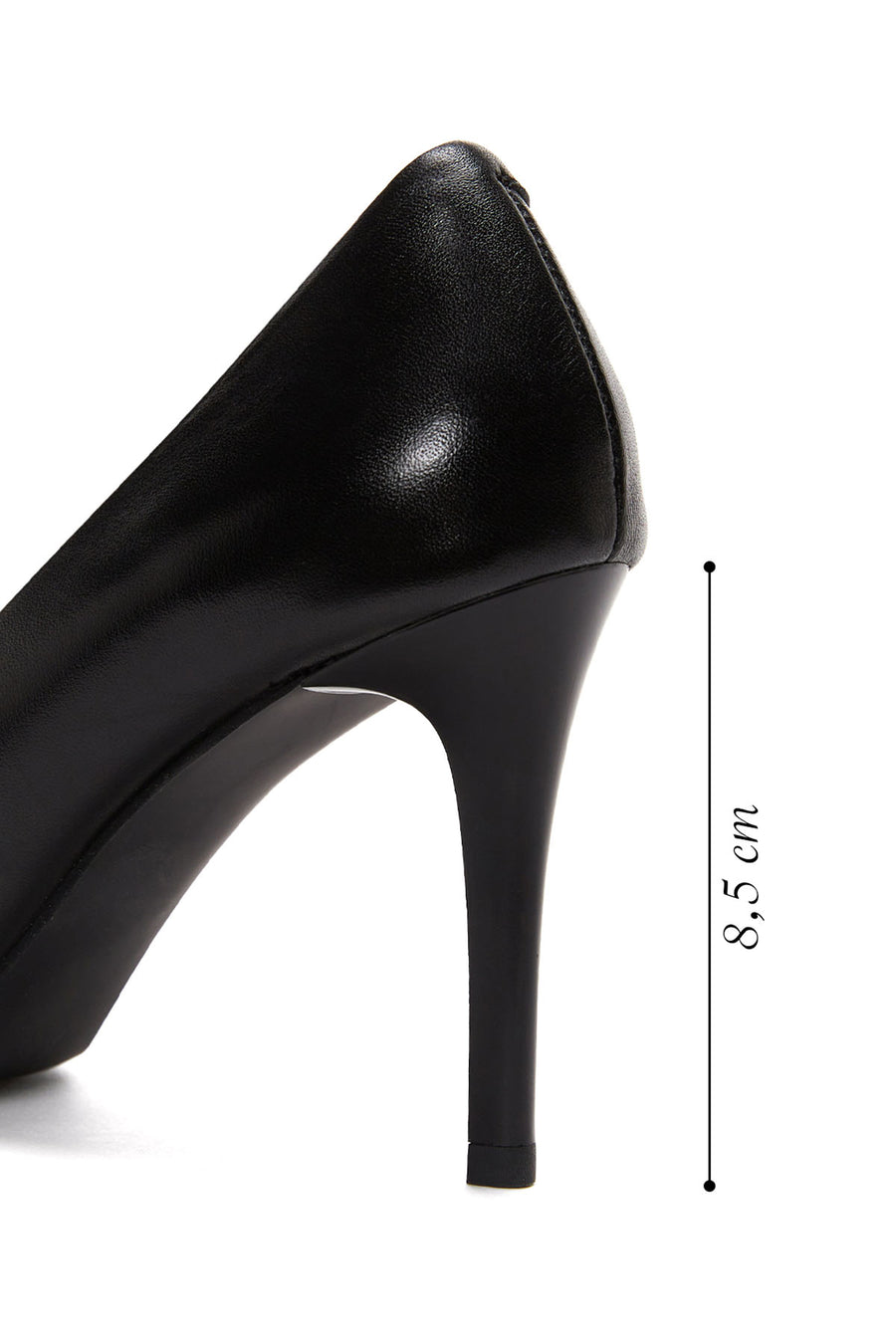 Women's Black High Heel Leather Stiletto