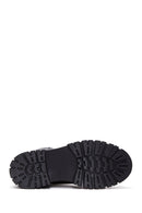Women's Black Boots Zippered Leather Boots | Derimod