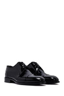 Male Black Lace-Up Leather Patent Leather Casual Shoes | Derimod