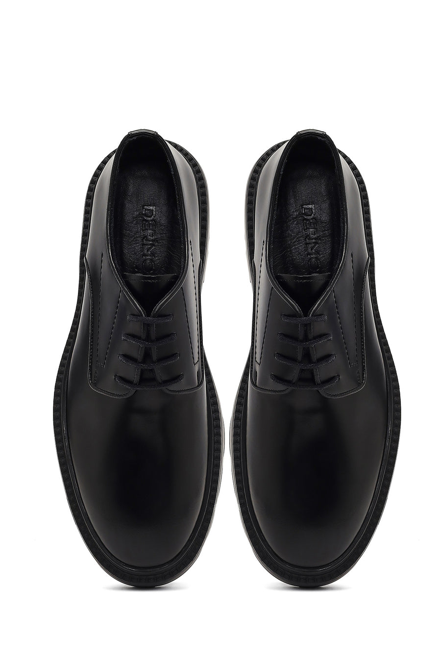 Men's Black Lace-up Leather Casual Shoes