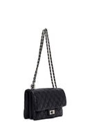 Woman Black Chain Strap Quilted Shoulder Bag | Derimod