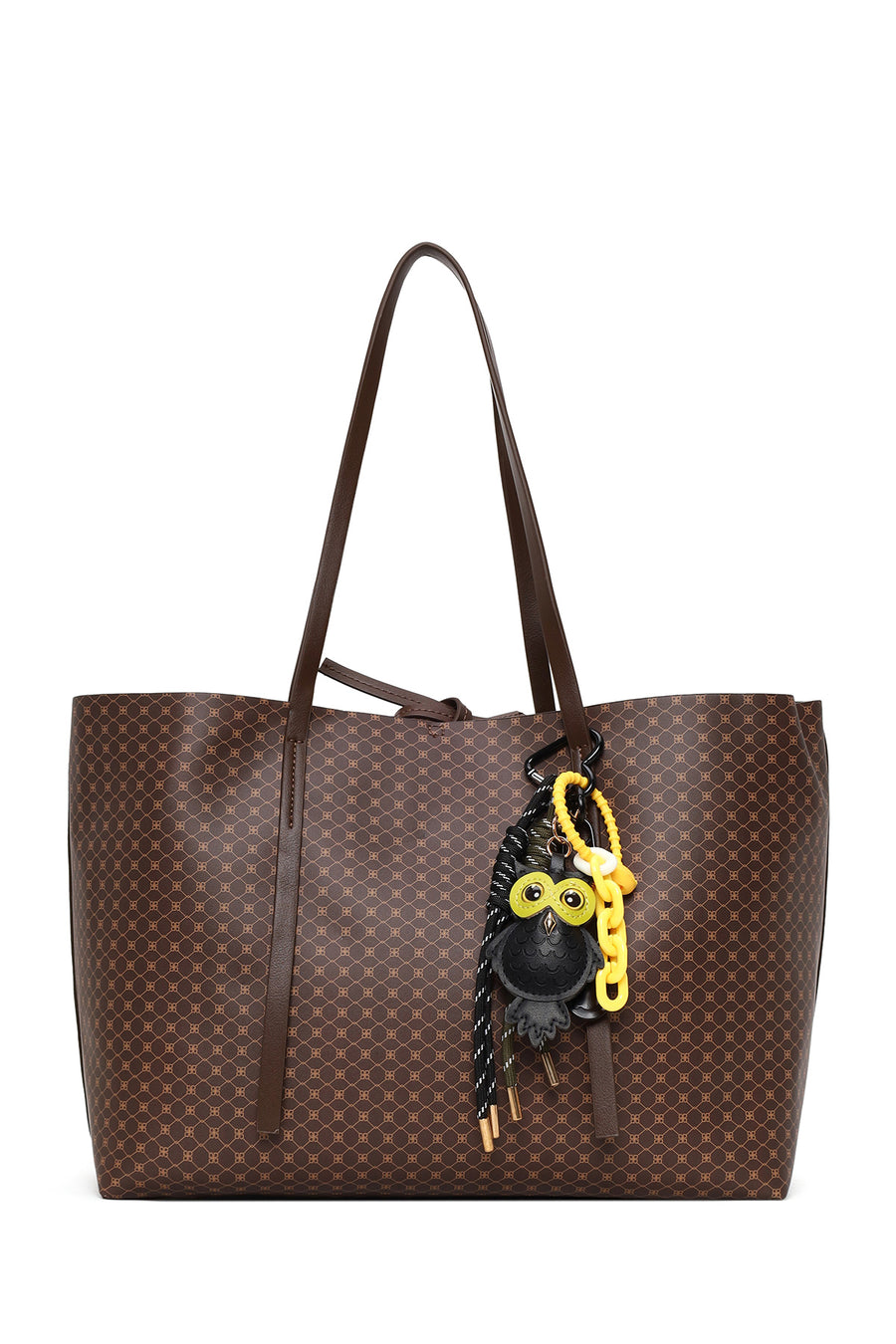 Woman Brown Accessory-Detail Printed Shoulder Bag 26PBD272626 | Derimod