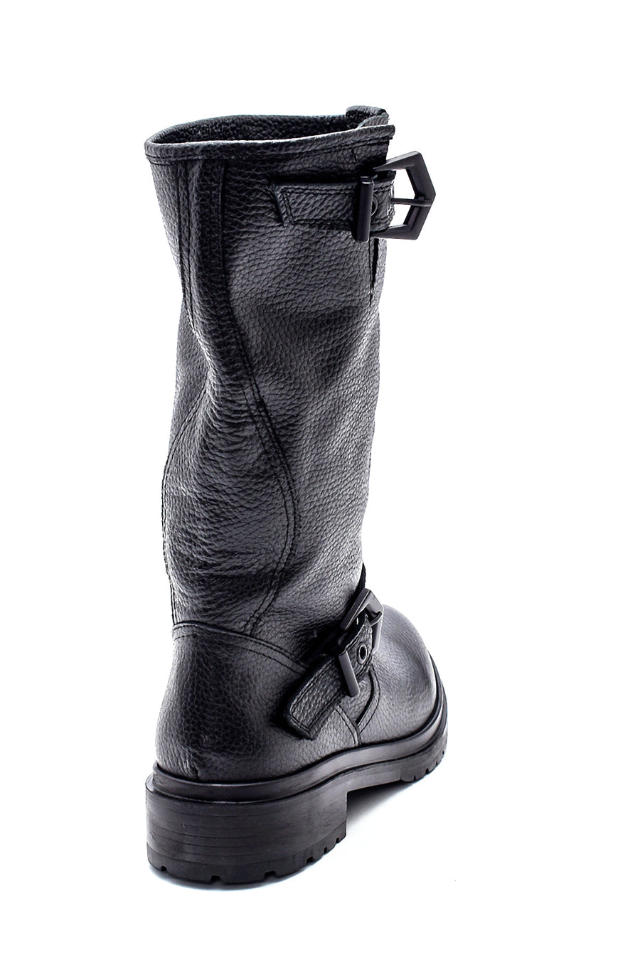 Women's Leather Buckle Boots