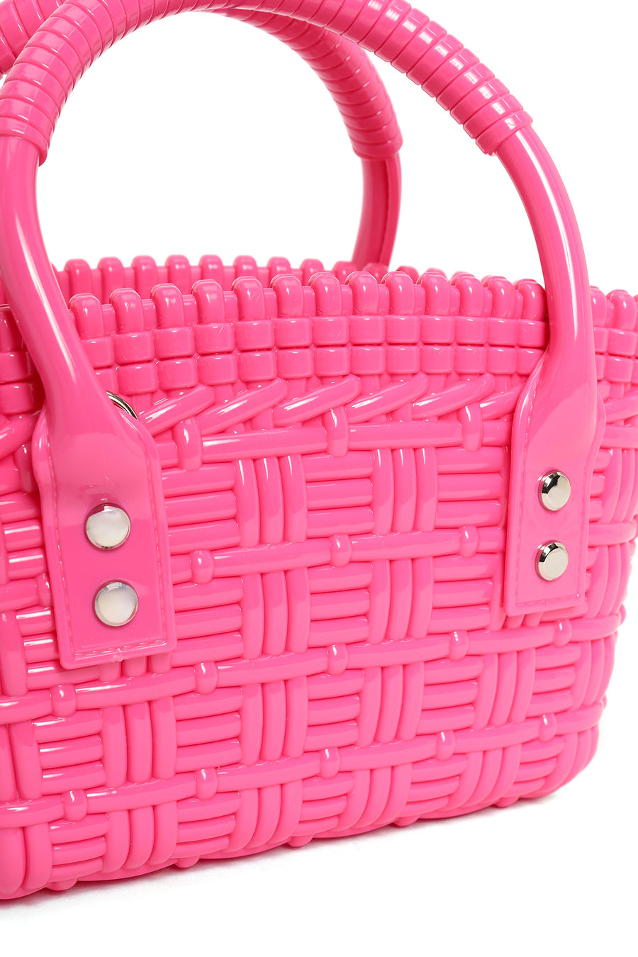 Women's Pink Long Strap Mini Jelly Handbag