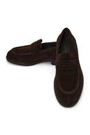 Derimod Black Erkek Kahverengi Süet Deri Loafer | Derimod