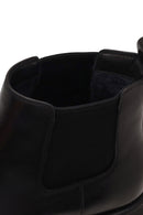 Male Black Thick-Soled Leather Casual Chelsea Boots | Derimod