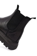 Male Black Leather Chelsea Boots | Derimod