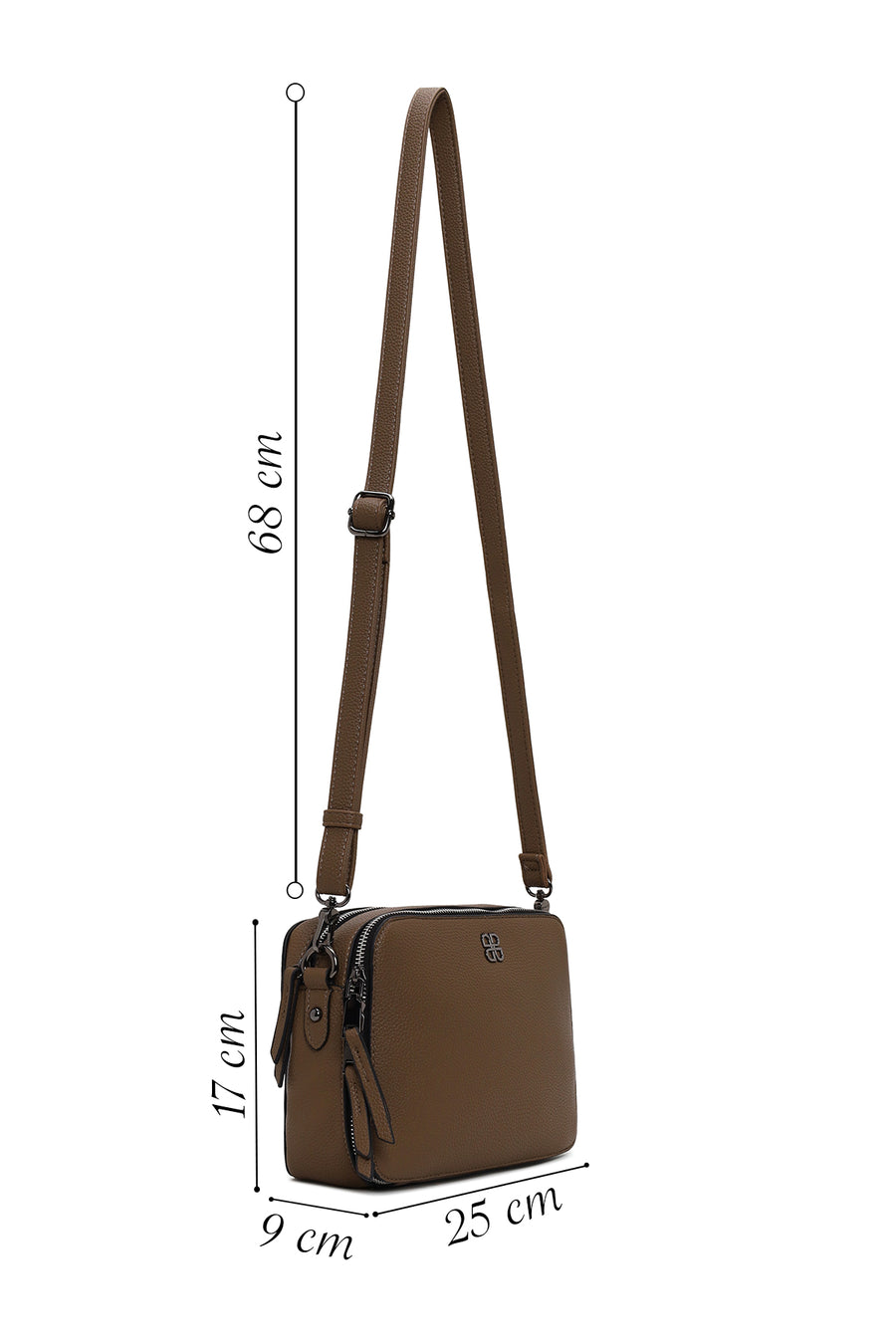 Woman Mink Long-Strap Crossbody Bag