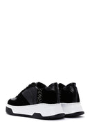Women's Black Suede Leather Sneaker | Derimod
