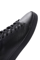 Male Black Lace-Up Leather Sneaker | Derimod