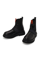 Harley Davidson Male Black Polperro Leather Chelsea Boots | Derimod
