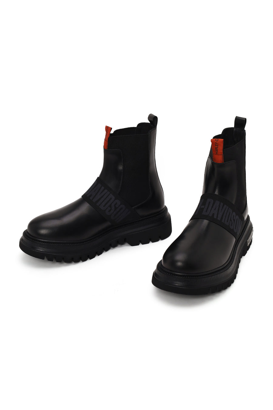 Harley Davidson Male Black Polperro Leather Chelsea Boots