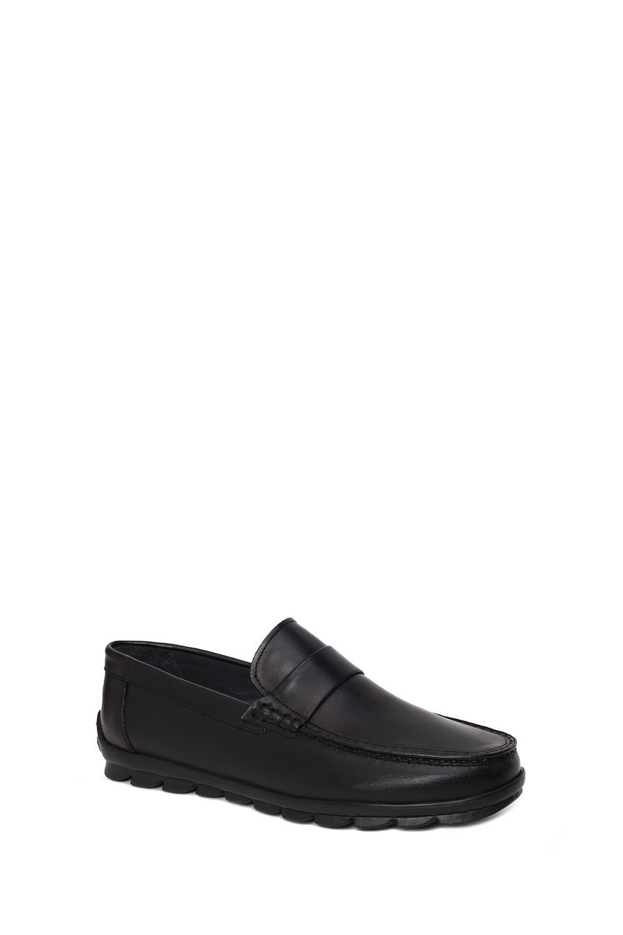 Male Black Leather Casual Loafer