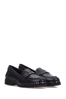 Women's Matte Shoes with Staple Detail | Derimod