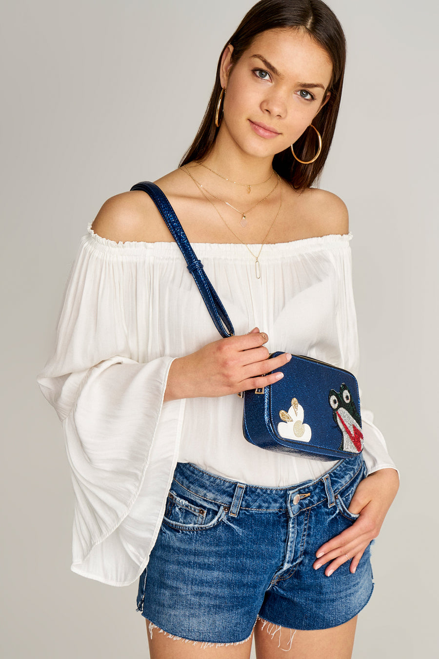 Printed Blue Women's Crossbody Bag