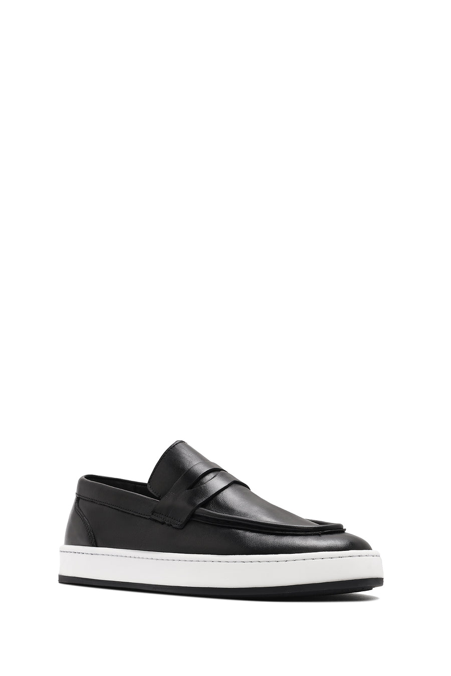 Men's Black Chunky Leather Loafers