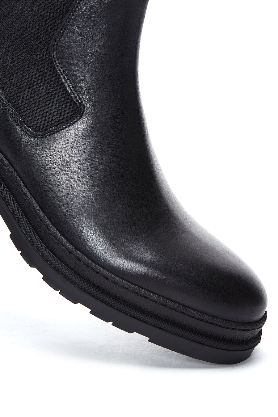Male Black Leather Chelsea Boots