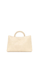 Woman Cream Long-Strap Printed Mini Shoulder Bag | Derimod