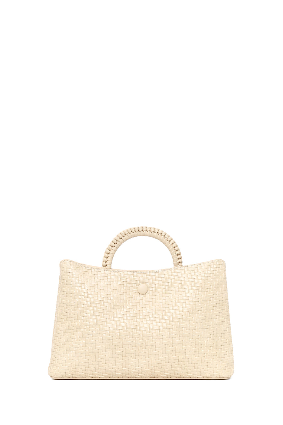 Woman Cream Long-Strap Printed Mini Shoulder Bag