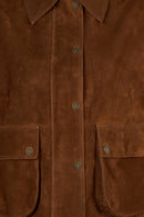 Paris Woman Brown Oversize Suede Jacket | Derimod