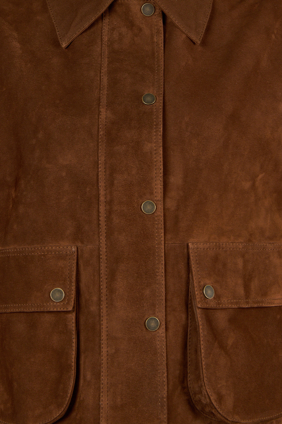 Paris Woman Brown Oversize Suede Jacket