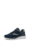 Geox Men's Navy Blue U Spherica Active X1 A - Mes + Water Laced Suede Sneaker | Derimod