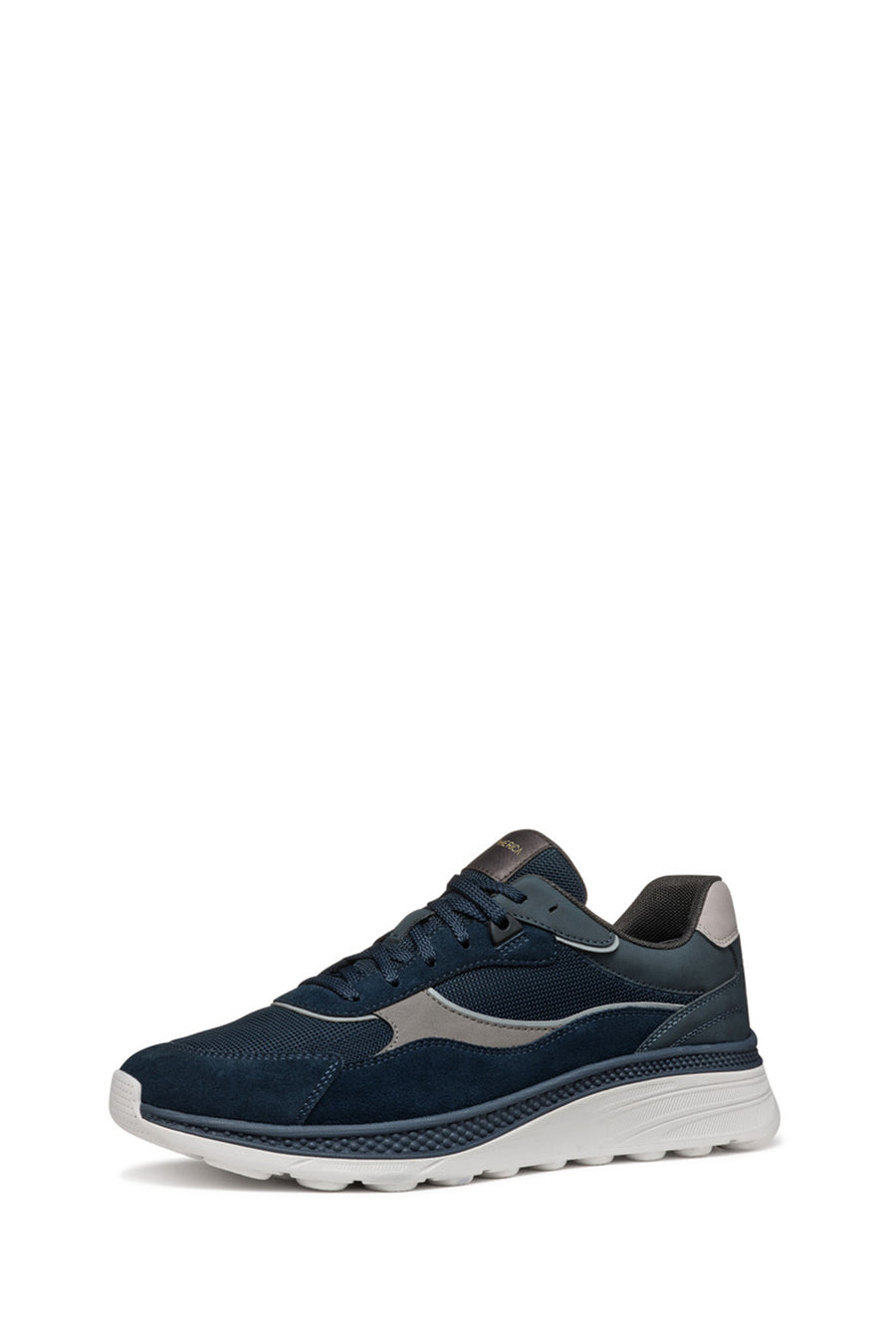 Geox Men's Navy Blue U Spherica Active X1 A - Mes + Water Laced Suede Sneaker