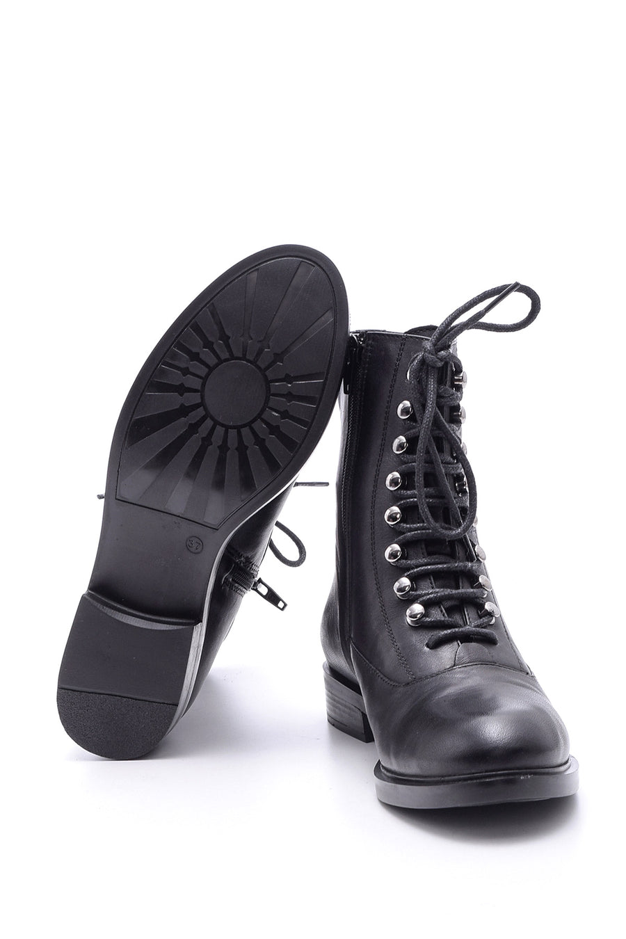 Women's Leather Lace-up Boots