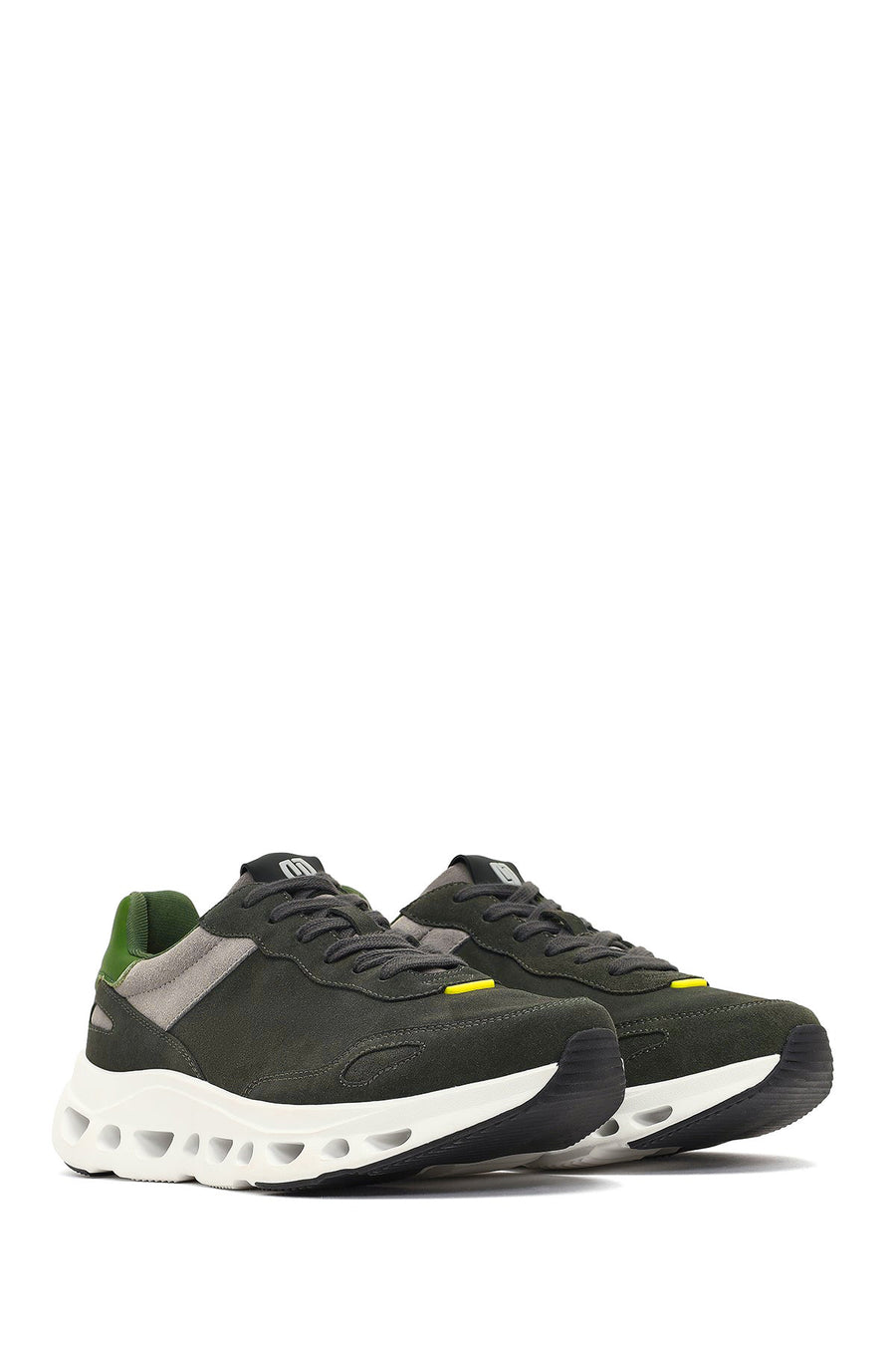 Derimod Studio Men's Dark Green Lace-Up Thick-Soled Sneaker