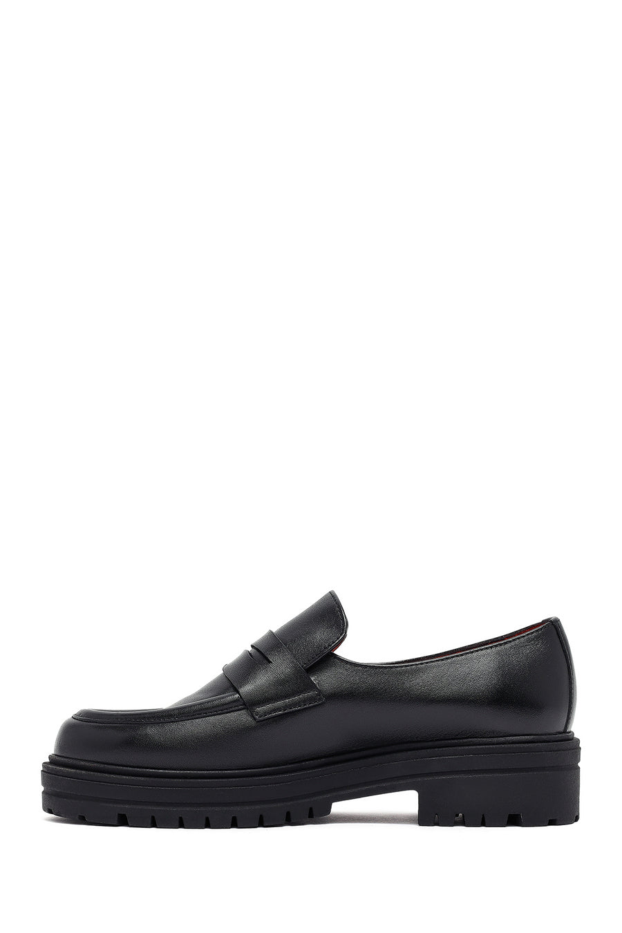 Derimod Gritti Kadın Siyah Deri Maskülen Loafer