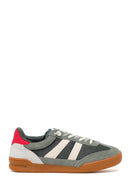 Women's Green Lace-up Leather Sneaker | Derimod