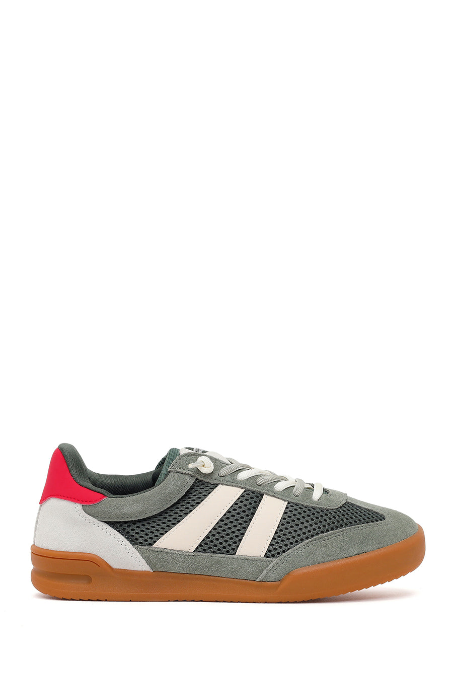 Women's Green Lace-up Leather Sneaker 26PFD431214 | Derimod