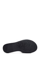Woman Black Stone Slippers | Derimod