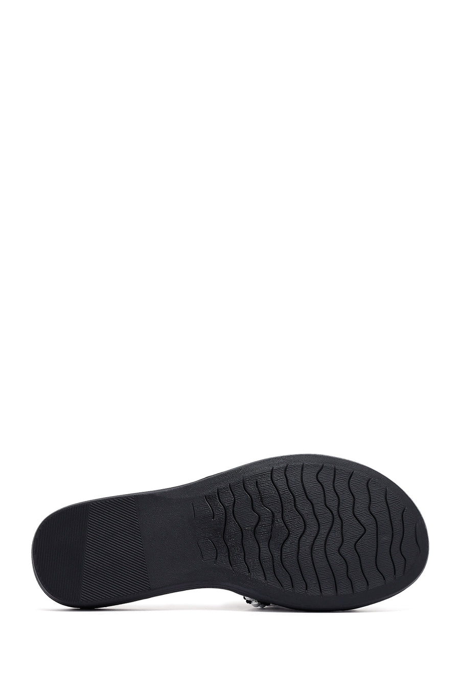 Woman Black Stone Slippers